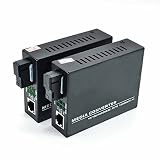 Jeirdus ギガビットイーサネット光ファイバーメディアコンバーター 2つのSFPスロット付き RJ45ポート4つ 10/100/1000M
