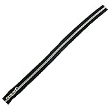 Y.K.K メタリオン両開きファスナー 黒×シルバー 50cm 1本 5CM50-1S