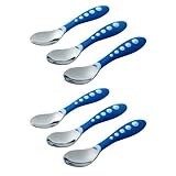 Gerber Stainless Steel Tip Kiddy Cutlery Spoons, 6 Pack - Blue by NUK [並行輸入品]