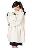 Sweet Mommy 濃密起毛 大きめ襟 上品 ママコート 抱っこ対応 臨月ママも美シルエット マルチユース防寒カバー ダッカー ベビーフード付き ベビーカーカバー 抱っこ紐カバー フォーマル 総裏