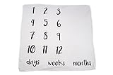 Age Milestone Swaddle Blanket with Days Weeks and Months [並行輸入品]