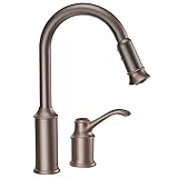 Moen 7590ORB Aberdeen One-Handle High Arc Pulldown Kitchen Faucet Featuring Reflex, Oil Rubbed Bronz