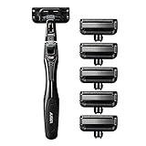 AUGER 5枚刃 カミソリ コンボパック ホルダー+替刃 6個付 (貝印(Kai Corporation) AUGER (オーガー) 髭剃り 替刃交換式 男性 メンズ)