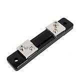 uxcell DCシャント プラスチック 金属 50A 0.5クラス 75mV ブラック シルバートーン