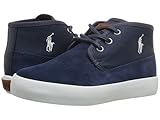 (ポロラルフローレン) Polo Ralph Lauren キッズカジュアルシューズ・・スニーカー・靴 Waylon Mid (Toddler) Navy Suede/Herringbone Twil