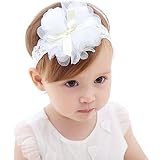 baby boo【新生児 セレモニー 髪飾り 】ヘアバンド ヘアアクセサリー ベビー 子供 (ホワイト)