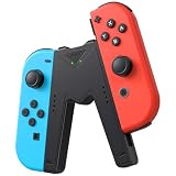 Switch Joycon 充電グリップ Nintendo Switch & OLED モデル対応 V 型 ジョイコン コントローラー充電器 インジケーター付き (Black)