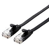 エレコム LANケーブル CAT6 フラット 20m ブラック LD-GF2/BK20