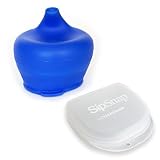 SipSnap こぼれないシリコンコップカバーTOT 1個+キャリーケース (インディゴ) [並行輸入品]