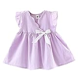 HUYBベビー服　赤ちゃん服　幼児　子供服 　子供服 可愛い　ワンピース子供服 　ワンピースプリンセスワンピース　ドレス　 (100, パープル)