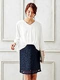 Angeliebe エンジェリーベ マタニティ ワンピース 授乳口 付 エステル ジョーゼット ブラウス × レース ワンピ 妊婦服 産前 産後 フォーマル お宮参り M オフ