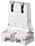 Leviton 13153-U Medium Base, Bi-Pin, Standard Fluorescent Lampholder, Low Profile, Slide-On, Straigh