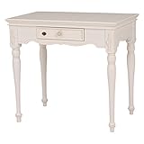 アンティーク風テーブル ワークデスク 【幅80cm】 木製 鍵付き引き出し 姫系 RT-1670