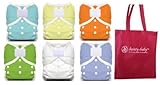Thirsties Duo Wrap Size 1 Cloth Diaper Cover 6 Pack Gender Neutral Cover with Dainty Baby Reusable B