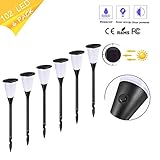 102 LED の炎ランプ、太陽動きの感知の景色ライト、防水屋外の装飾的なライト、中庭、庭、屋外の党および祝祭の装飾,6Pack