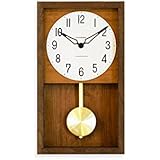 インテリア時計 振り子時計 HINOKI PENDULUM CLOCK ヒノキペンデュラムクロック CH-033 インターゼロ 置き時計 置時計 ステップムーブメント 木製 ナチュラル 大きめ振り子 (ブラウン)