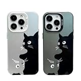 可愛い ねこ 猫 ネコ スマホケース iPhone 11 用 ケース アイフォン 11 用 ケース（ブラック）