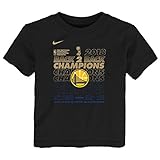Outerstuff Golden State Warriors幼児用2t-4t 2018 NBA Finals Champions Locker Room Tシャツ 2T ブラック