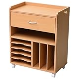 山善(YAMAZEN) おかたづけラック 引き出し キャスター付き ナチュラル CJR-7560TDW(NB)