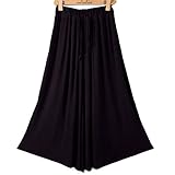 (ティアナ23) Tianna23 マタニティ お腹周りゆったり シンプル マキシ丈 ガウチョ キュロット ブラック フリーサイズ