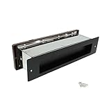 ハイロジック:郵便ポスト 縦型内フタ付 大壁用 黒 Ｎｏ．3000 00094365 ×5セット