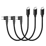 USB-C ＆ USB-C ケーブル L 字 0.5m 短い【3本組】SLEIJAOOE【 60W 急速充電 /USB2.0規格/ PD対応】高耐久ナイロン Type C (C to C) ケーブル 50cm スマートフォン・タブレット・ゲーム機等Type-C 機器対応