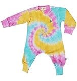 キャピー CAPPY サークルタイダイロンパス イエロー  Size6-9m ROM0040