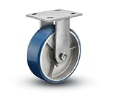 Shepherd Prism Series 6 Diameter Urethane on Iron Wheel Rigid Caster, 4-1/2 Length x 4 Width Plate, 