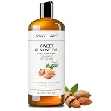 MAYJAM【USDA 認証】 オーガニック スイートアーモンドオイル 天然 100% 冷圧 473ml スキンケア ヘアケア 保湿 マッサージオイル キャリアオイル 無香料