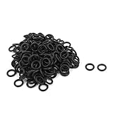 uxcell Oリング ゴム製グロメット シールリング グロメット 7mm内径 1.4mm厚さ ブラック ゴム 200個入り