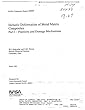 Inelastic Deformation of Metal Matrix Composites. Part 1; Plasticity and Damage Mechanisms