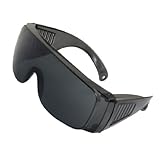 uxcell ゴーグル ワークショップ フレーム アーム スペクタクル ブラウン レンズ ブラック