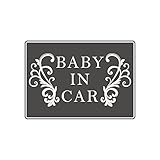 貼ってはがせる車用ステッカー 内貼りタイプ Mサイズ a842植物『BABY IN CAR』