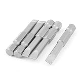 uxcell マイナスドライバービット フラット/スロット 50mm長 5mm チップ幅 5本入り
