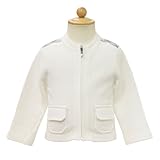 [バーバリーベビー] BURBERRY BABY ベビー服 長袖ニット ジップアップセーター B95552WHT 18Mサイズ