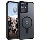 Telaso moto g64 5g ケース Moto g64 5G/g64y カバー Magsafe対応 落下防止 モトローラ g64 ケース 半透明 対応 マグネット 滑り止め 擦り傷防止 耐衝撃 レンズ保護軽量 モトローラ スマホケース 6.5インチ ブラック