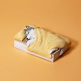 JXK 布団に入るシベリアンハスキー 独身のハスキー 犬フィギュア 冷蔵庫磁着 イヌ ドック 動物フィギュア ミニチュア 犬の置物 動物 犬好き かわいい グッズ 樹脂 模型 おもちゃ ギフト 塗装済 完成品