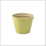 ナチュラル カラフル ポット プランター バンブー スタッキング ガーデン 雑貨 SPIN BAMBOO POT MサイズYELLOW