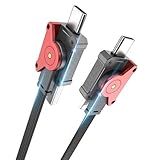 4in1 充電ケーブル マルチ 【26cm 60W】らいとにんくけーぶる タイプc PD対応 急速充電 マグネット充電ケーブル 480Mbpsデータ転送 コンパクト Type-C 全機種対応 Dark Red