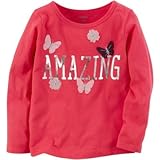 Carter's(カーターズ) ロングスリーブ アメージング グラフィック ティ ピンク トップス長袖Tシャツ 4歳【並行輸入】