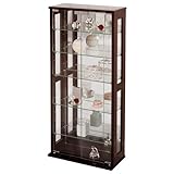 ガラスラック (100cm, ブラウン)