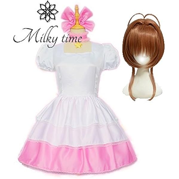 Amazon Milky Time ウィッグ付き カードキャプターさくら プラチナコスチューム 風 コスプレ 衣装 ハロウィン コスプレ 仮装 通販
