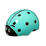 「LPATTERN」子供用ヘルメット　安全帽子　自転車　バイク　スキー　可愛い　人気　テントウムシ　サイクリングやスキーなど幅広く使える　グリーン