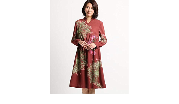 Amazon Co Jp スーナウーナ Sunauna 洗える ネリネワンピース 38 M ボルドー 164 服 ファッション小物