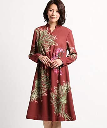 Amazon Co Jp スーナウーナ Sunauna 洗える ネリネワンピース 38 M ボルドー 164 服 ファッション小物