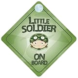 Little Soldier On Board Car Sign New Baby / Child Gift / Present / Baby Shower Surprise by mybabyonb