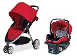 Britax(ブライタックス) 2014 B-Agile ＆ B-Safe トラベルシステム ストローラー ベビーカー＆チャイルドシート (レッド)【並行輸入品】+NONOKUROオリジナルハンドタオ