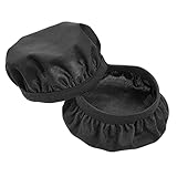 PATIKIL ブラック 柔軟なファブリック ウォッシャブル ヘッドフォンカバー 適合60mm-90mm 1ペア 伸縮性 ファブリック イヤホンプロテクター ほとんどのオンイヤーヘッドホン用