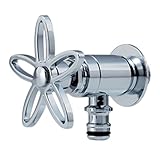 TOSHIN 蛇口 ホース接続水栓 スミレハンドル メッキ JA-G102-SM JWWA 日本水道協会認定品