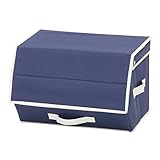 カラーボックスに収まる「フラップインナーボックス」【IT】ネイビー(#9837008-32774) 約38×27×25cm カラーボックス 横置き 蓋付き フラップ扉 布製 ファブリック